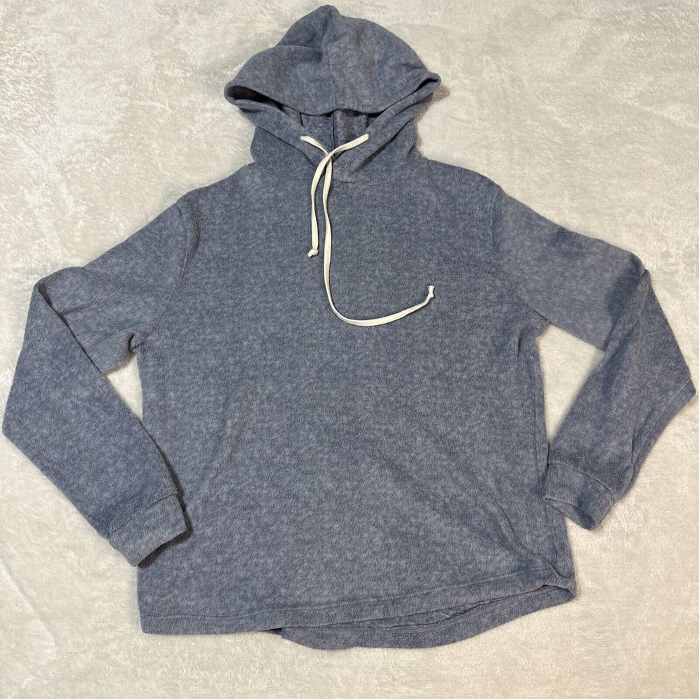 Born Light Heather Blue Fleece Hoodie Sweatshirt Size Small Womens